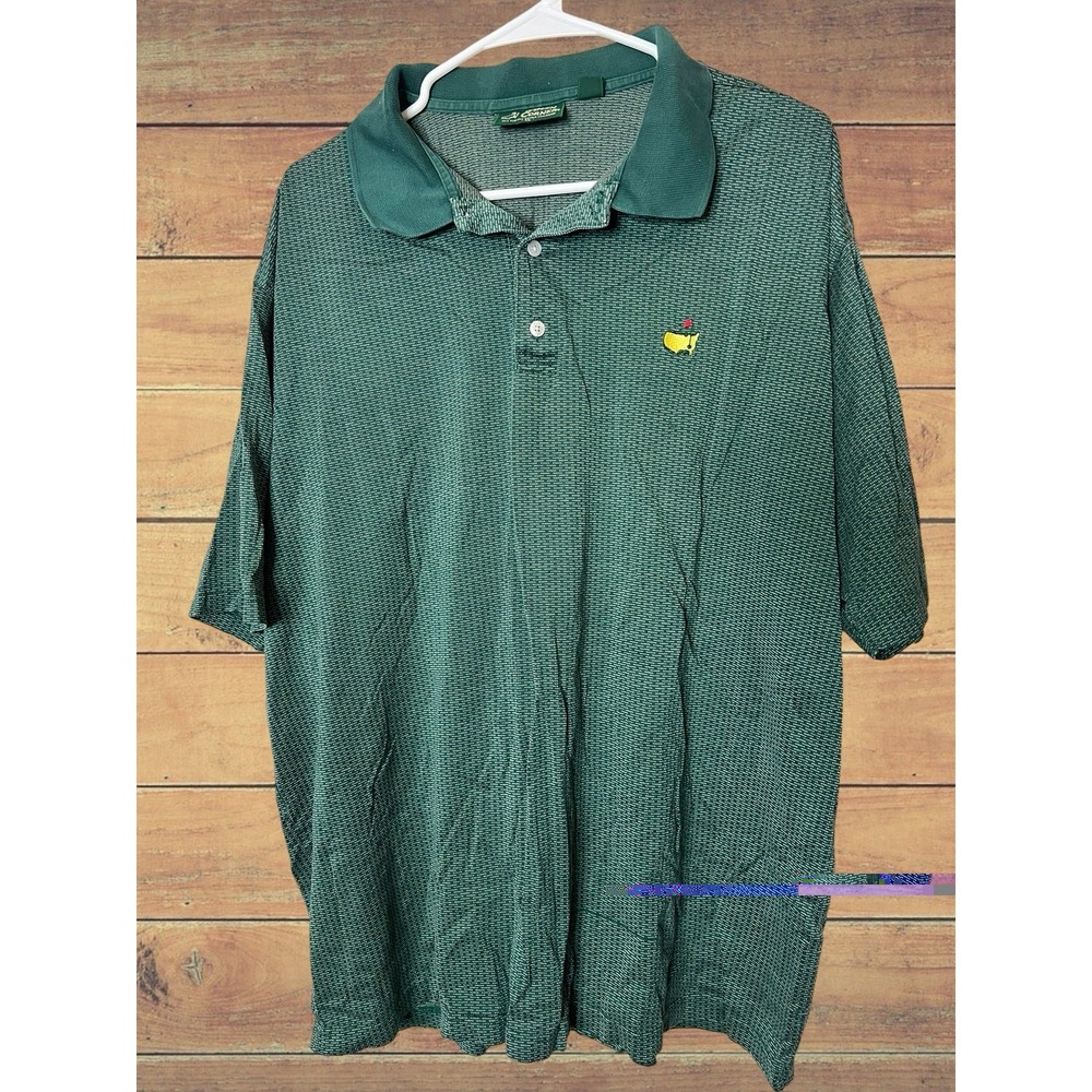 Vintage Amen Corner Masters Golf Polo Size XL Logo Green Short Sleeve